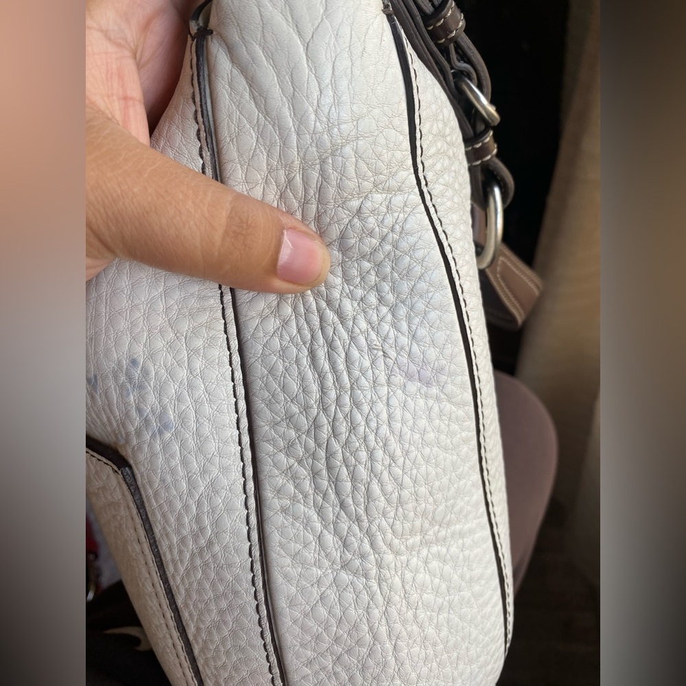 Coach Chelsea White Pebble Leather Hobo Bag - Picture 9 of 9